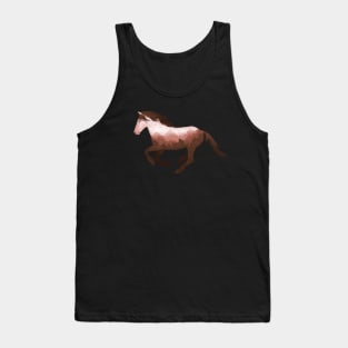 Dramabite Wild Horse Mustang Equine Double Exposure Wildlife Animal Tank Top